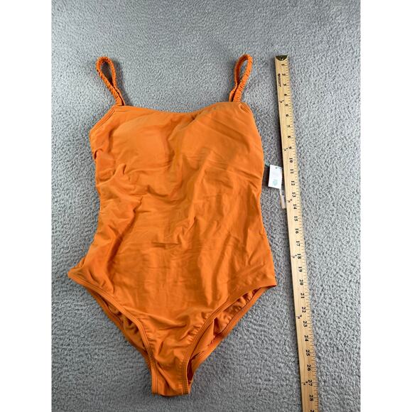 Kona Sol One Piece Swimsuit Womens Large Orange Padded Open Back Swimwear NWT - Picture 5 of 10
